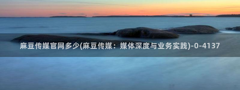 麻豆 精选：麻豆传媒官网多少(麻豆传媒：媒体深度与业