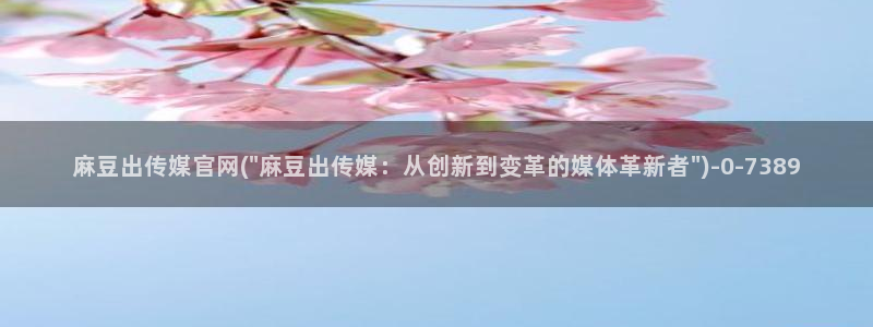 麻豆官方推荐：麻豆出传媒官网(\
